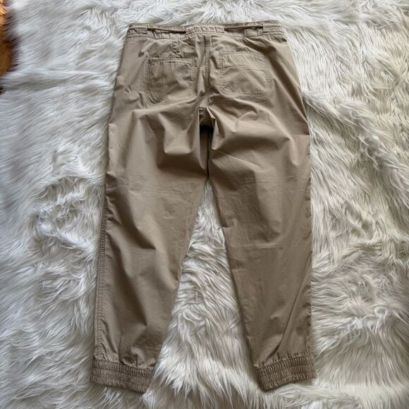 Ann Taylor Loft Joggers Size 4 Khaki Lightweight Drawstring Waist Pockets - Picture 6 of 7
